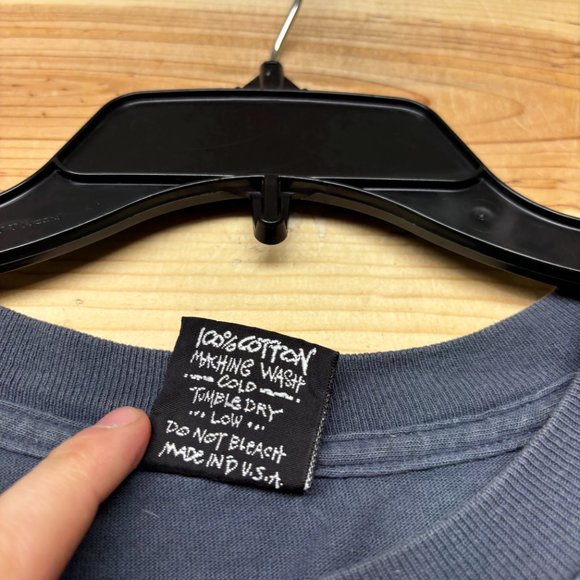 Vintage Yaga Shirt Mens Large Blue Long Sleeve Stussy Surf USA Made - Picture 6 of 13